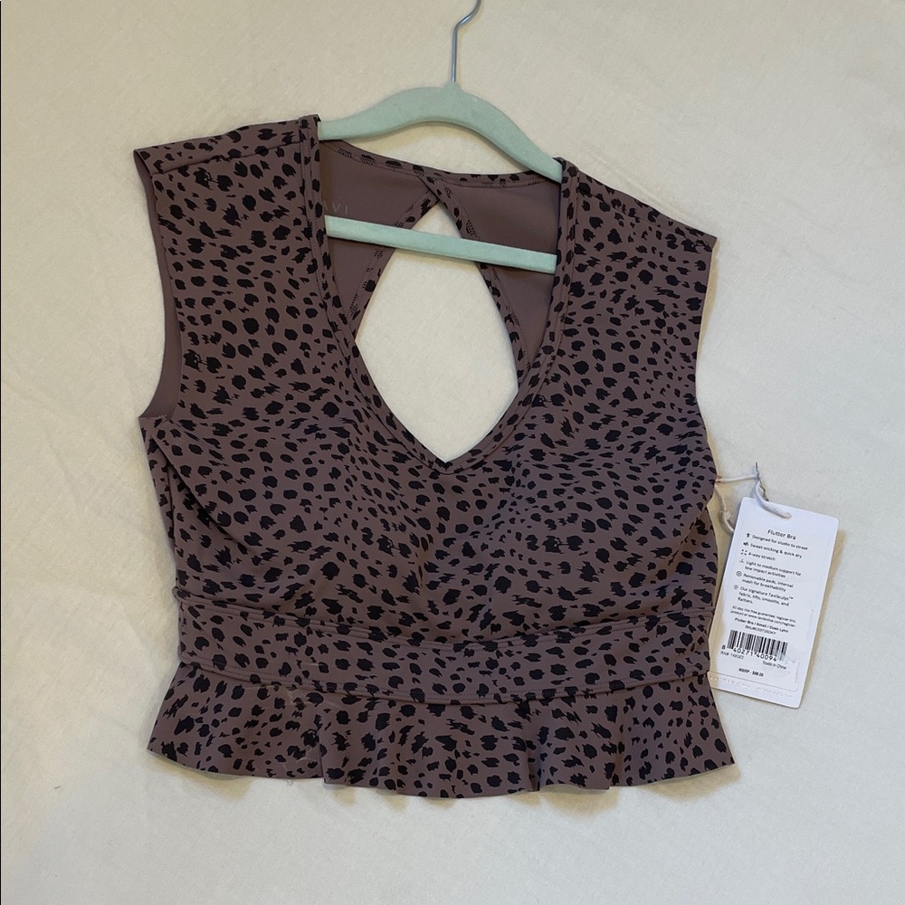 Leopard Print Sleeveless Crop Top